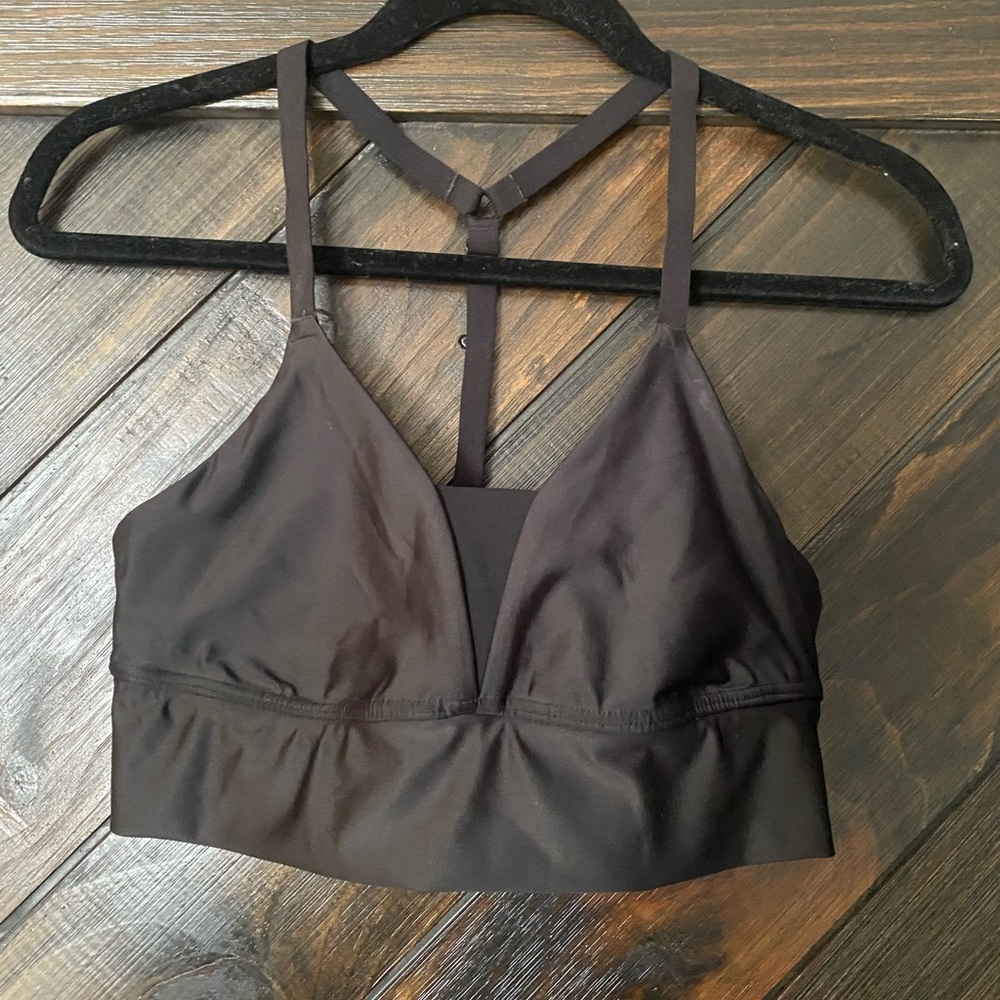 Aerie Offline mesh light support sports bra. No padding! Size M. Grey/black